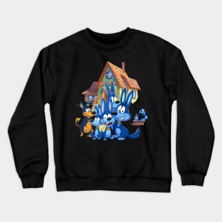 Bluey, Bingo, Bandit, and Chili Crewneck Sweatshirt